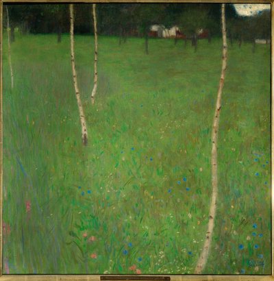 Farmhouse with Birches by Gustav Klimt